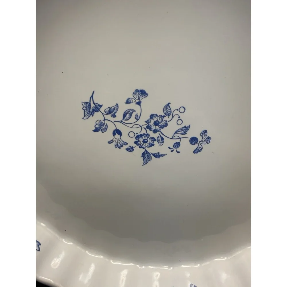Fyrklovern Firkleveren Apilanlehti - White W/ Blue Flowers - 9